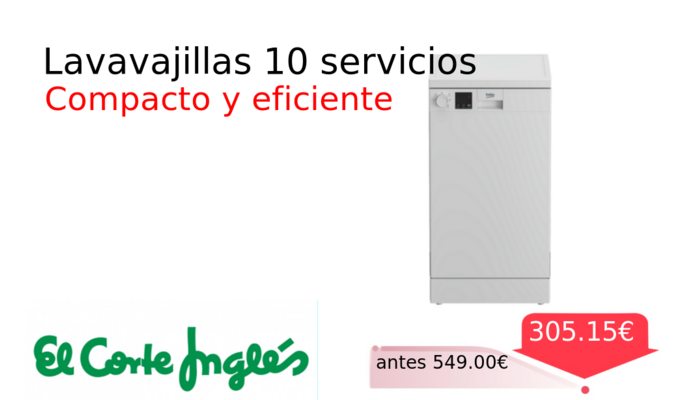 Lavavajillas 10 servicios
