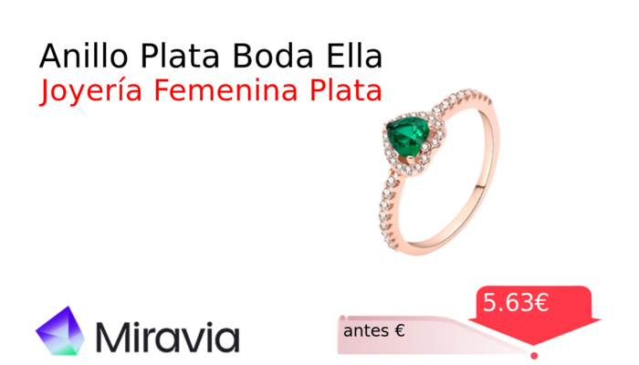 Anillo Plata Boda Ella
