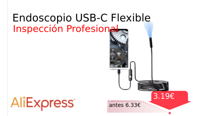 Endoscopio USB-C Flexible