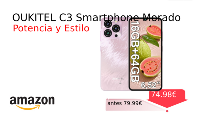 OUKITEL C3 Smartphone Morado