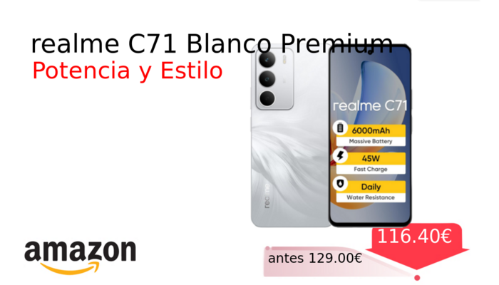 realme C71 Blanco Premium