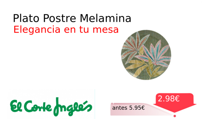 Plato Postre Melamina