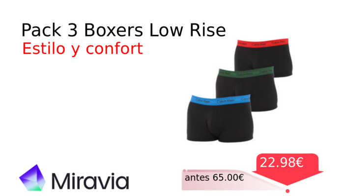 Pack 3 Boxers Low Rise
