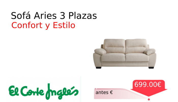 Sofá Aries 3 Plazas