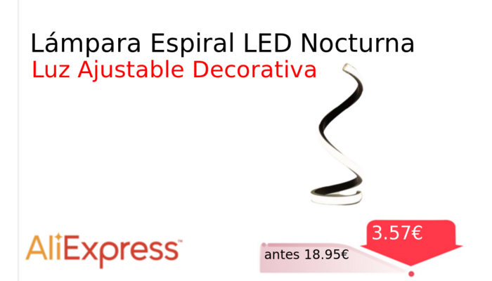 Lámpara Espiral LED Nocturna