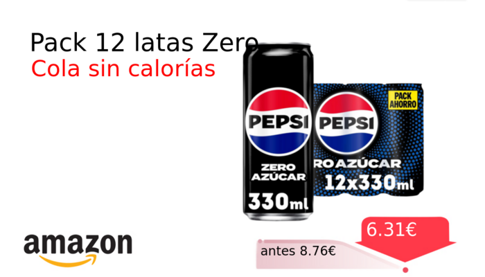 Pack 12 latas Zero