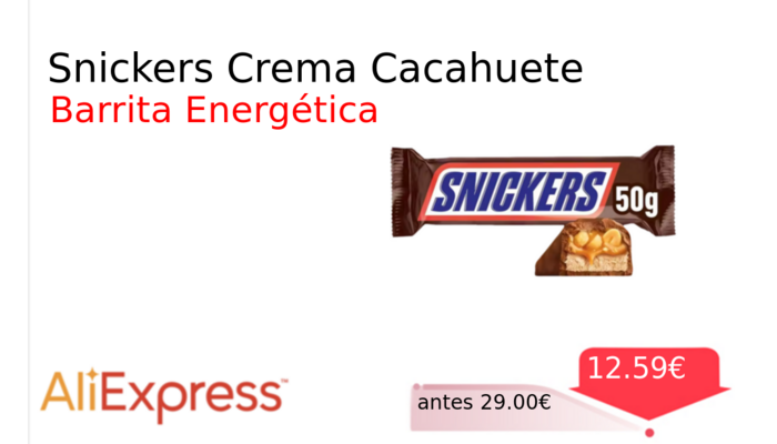 Snickers Crema Cacahuete