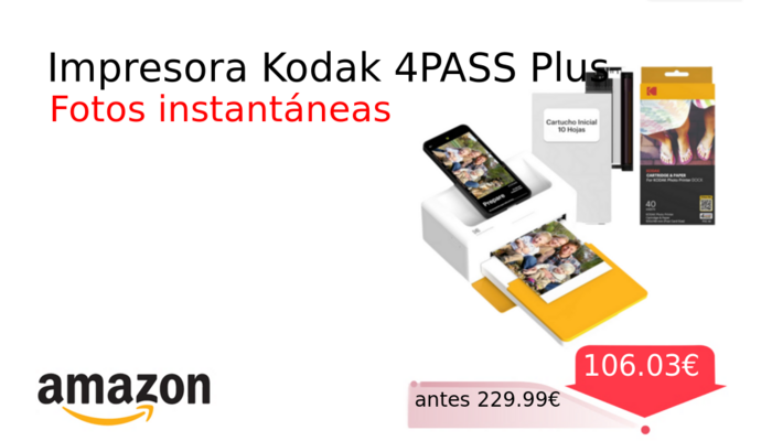 Impresora Kodak 4PASS Plus