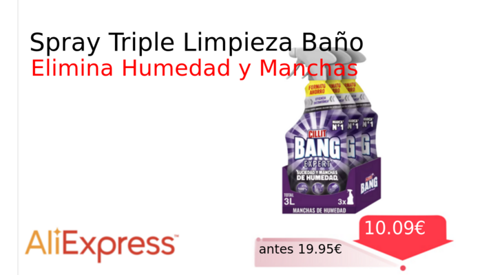 Spray Triple Limpieza Baño