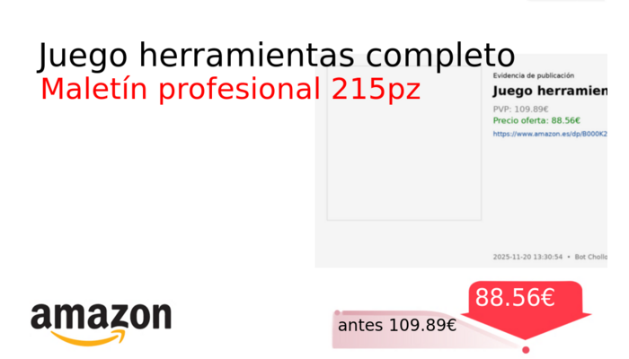 Juego herramientas completo