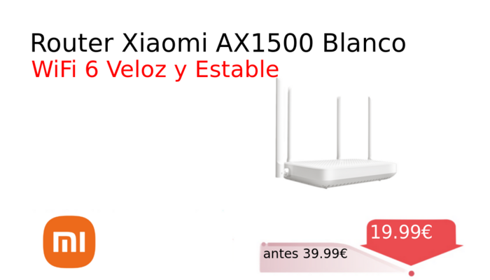 Router Xiaomi AX1500 Blanco