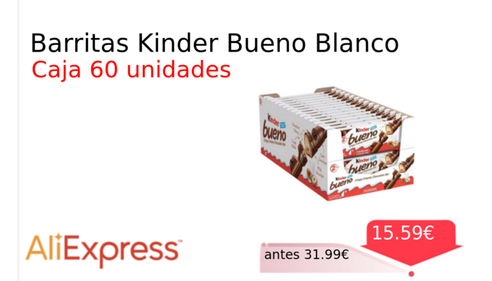 Barritas Kinder Bueno Blanco