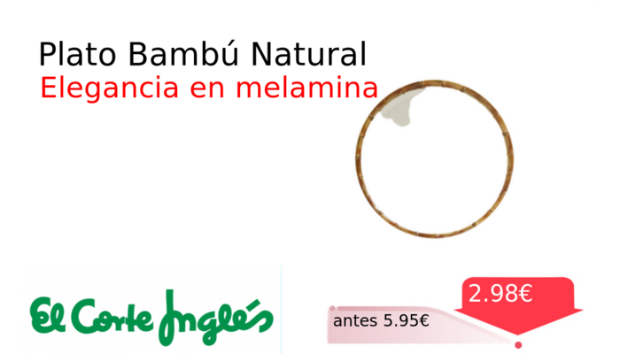 Plato Bambú Natural