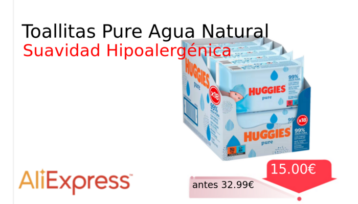 Toallitas Pure Agua Natural