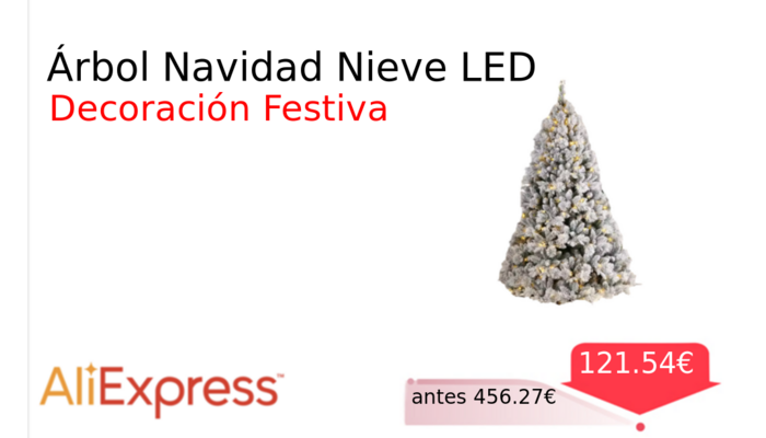 Árbol Navidad Nieve LED