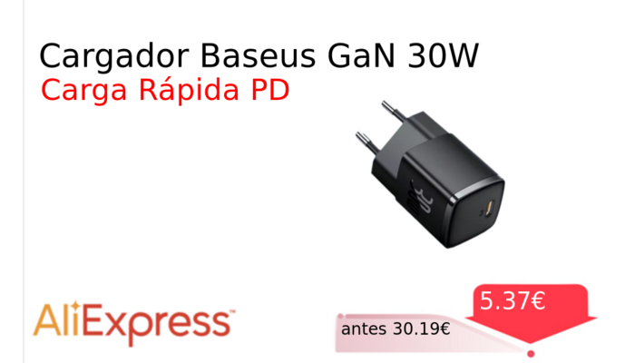 Cargador Baseus GaN 30W