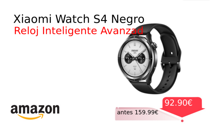 Xiaomi Watch S4 Negro