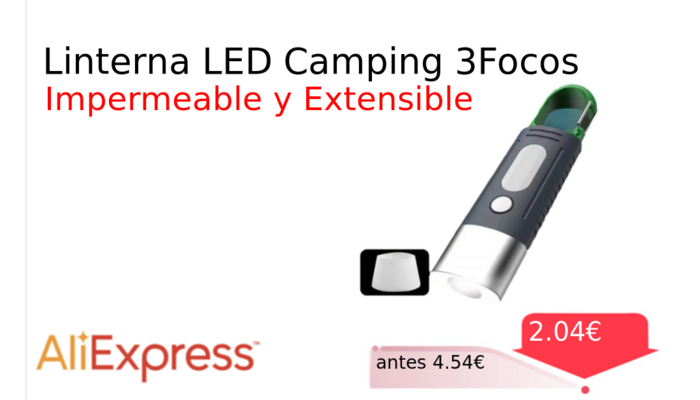 Linterna LED Camping 3Focos