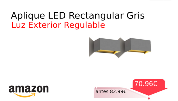 Aplique LED Rectangular Gris