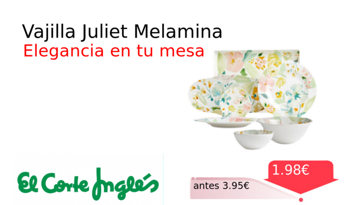 Vajilla Juliet Melamina