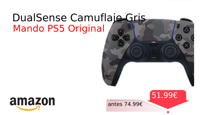 DualSense Camuflaje Gris