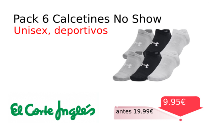Pack 6 Calcetines No Show