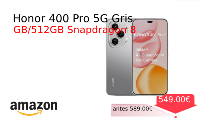 Honor 400 Pro 5G Gris