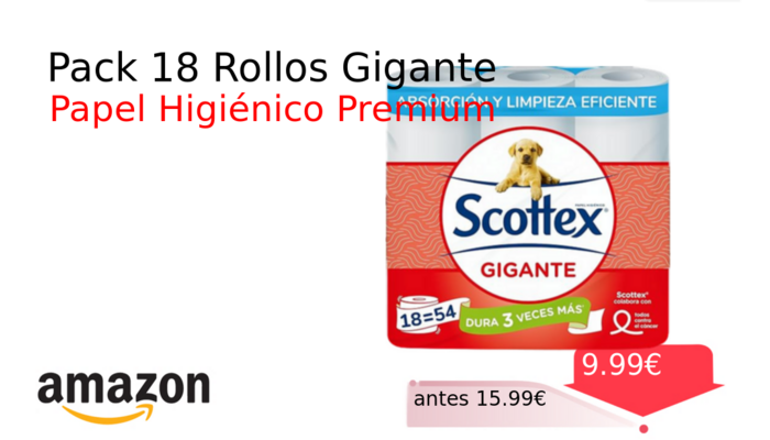 Pack 18 Rollos Gigante
