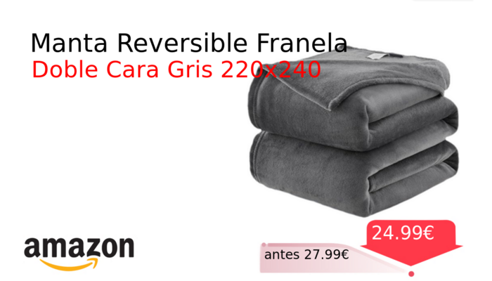 Manta Reversible Franela