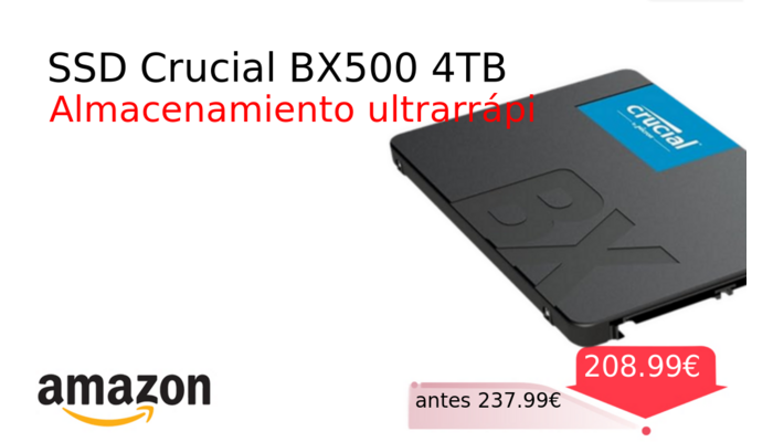 SSD Crucial BX500 4TB