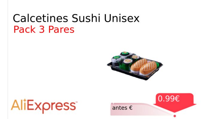 Calcetines Sushi Unisex