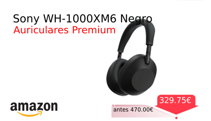 Sony WH-1000XM6 Negro