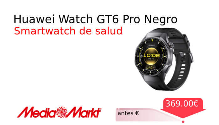Huawei Watch GT6 Pro Negro