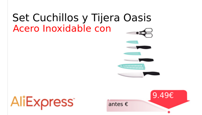 Set Cuchillos y Tijera Oasis