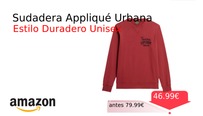 Sudadera Appliqué Urbana