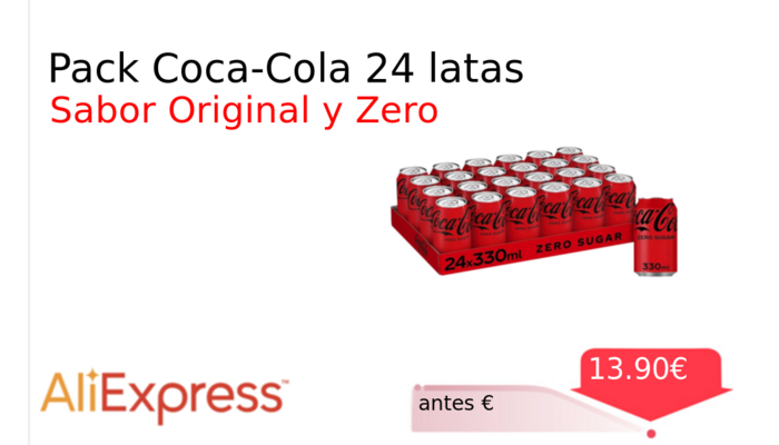 Pack Coca-Cola 24 latas