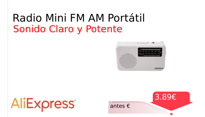 Radio Mini FM AM Portátil