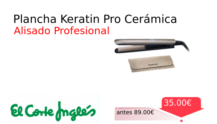Plancha Keratin Pro Cerámica