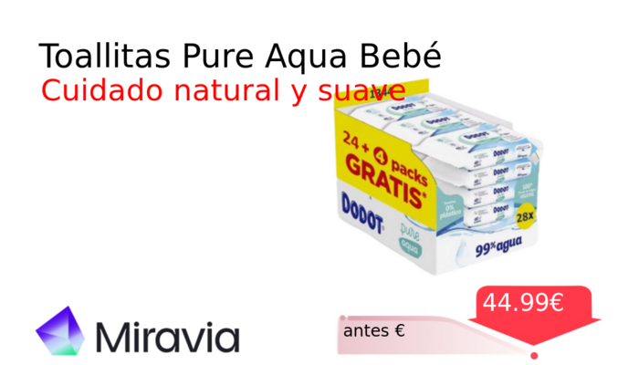 Toallitas Pure Aqua Bebé