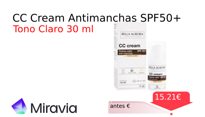 CC Cream Antimanchas SPF50+