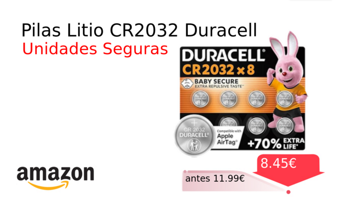 Pilas Litio CR2032 Duracell
