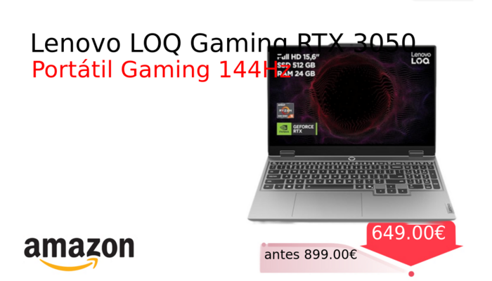 Lenovo LOQ Gaming RTX 3050