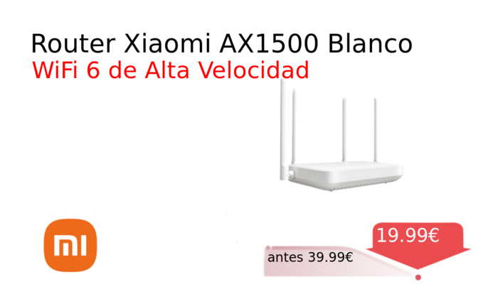 Router Xiaomi AX1500 Blanco