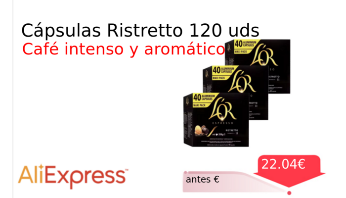 Cápsulas Ristretto 120 uds