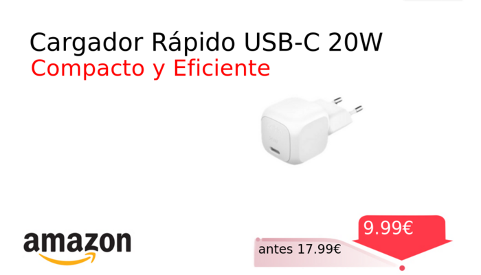 Cargador Rápido USB-C 20W