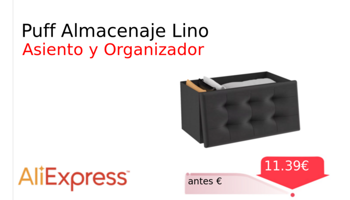 Puff Almacenaje Lino