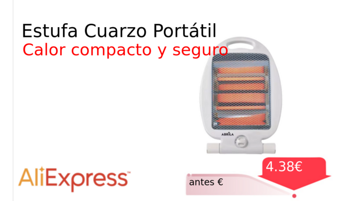 Estufa Cuarzo Portátil