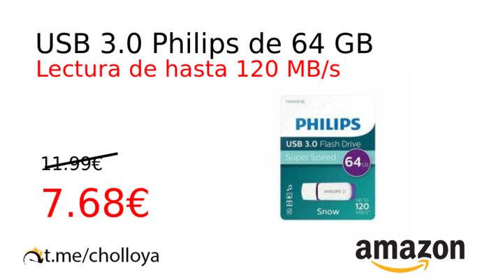 USB 3.0 Philips de 64 GB