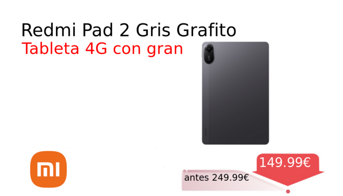 Redmi Pad 2 Gris Grafito