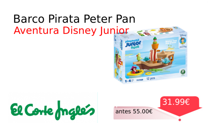 Barco Pirata Peter Pan